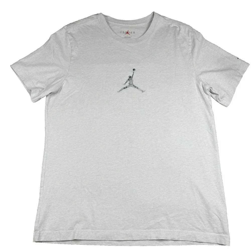 Nike Air Jordan T Shirt Mens Large Blue Jumpman Logo Minimalist Athletic Tee